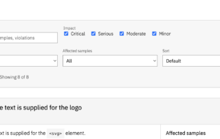 Filter section for automatic tests and findings allowing searching and filtering within the report