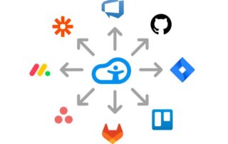 Some of the share options in Accessibility Cloud, Azure DevOps, GitHub, Jira, Trello, GitLab, Asana, Monday, Zapier