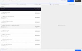 Screen recording of Accessibility Cloud's new feature: automatically filling the findings of automatic tests within a manual accessibility test